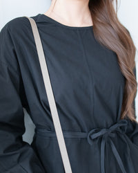 Minimalist Dress 簡約側口袋左右束腰連身裙/ DS1197