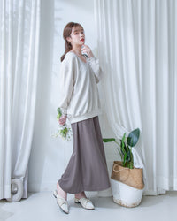 Pullover Dress Set 衛衣彈性吊帶長裙慵懶套裝/ SE8126