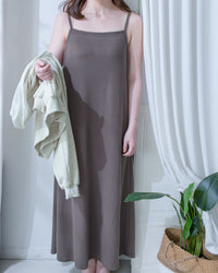 Pullover Dress Set 衛衣彈性吊帶長裙慵懶套裝/ SE8126