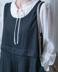 Vest Dress 微正式感拼接背心連身長裙/ DS1181