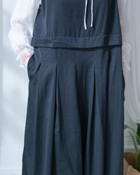 Vest Dress 微正式感拼接背心連身長裙/ DS1181