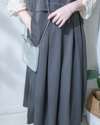 Vest Dress 微正式感拼接背心連身長裙/ DS1181