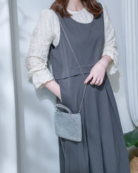 Vest Dress 微正式感拼接背心連身長裙/ DS1181