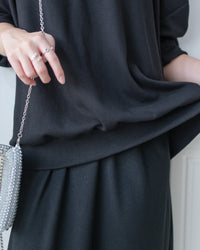 Pullover Dress Set 衛衣彈性吊帶長裙慵懶套裝/ SE8126
