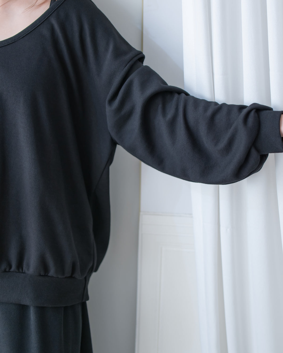Pullover Dress Set 衛衣彈性吊帶長裙慵懶套裝/ SE8126