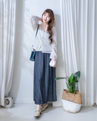 Lace Cardigan 防皺法式幾何通花針織外套或上衣/ CD8158