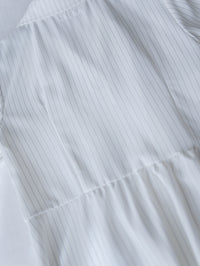 [intent label/ intent 製] Stripe Dress or Outer 腰帶設計暗條紋口袋連身裙或外套/ DSA8013