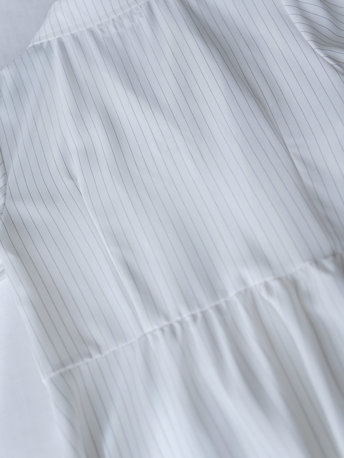 [intent label/ intent 製] Stripe Dress or Outer 腰帶設計暗條紋口袋連身裙或外套/ DSA8013