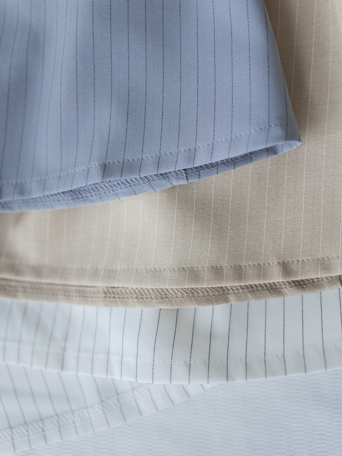 [intent label/ intent 製] Stripe Dress or Outer 腰帶設計暗條紋口袋連身裙或外套/ DSA8013