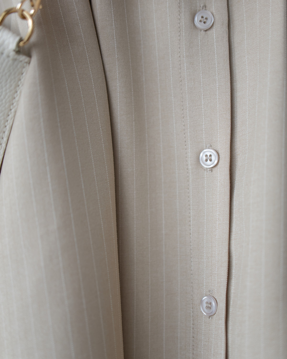 [intent label/ intent 製] Stripe Dress or Outer 腰帶設計暗條紋口袋連身裙或外套/ DSA8013