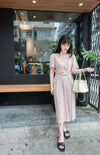 //熱賣重開 超超超值得入手 //Pleated Waist 輕盈方領前後車褶腰身, Dress/ DS9061 (Pre-order)