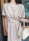 //熱賣重開 超超超值得入手 //Pleated Waist 輕盈方領前後車褶腰身, Dress/ DS9061 (Pre-order)