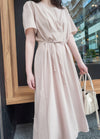 //熱賣重開 超超超值得入手 //Pleated Waist 輕盈方領前後車褶腰身, Dress/ DS9061 (Pre-order)