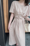 //熱賣重開 超超超值得入手 //Pleated Waist 輕盈方領前後車褶腰身, Dress/ DS9061 (Pre-order)
