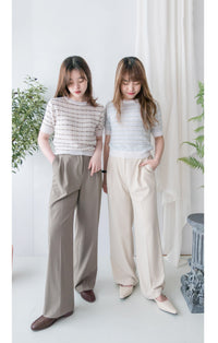 Chiffon Wide 寬鬆闊腳透氣顯腳長長西褲, Pants/ PT8382 (olive sold out)