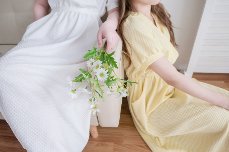 （intent x Korea 獨家款) Square Dot 點點小方格修腰隨性口袋連身長裙, Dress/ DS9229 （yellow sold out)