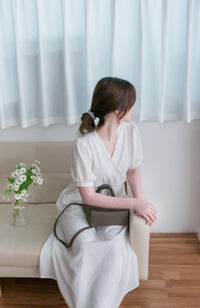 （intent x Korea 獨家款) Square Dot 點點小方格修腰隨性口袋連身長裙, Dress/ DS9229 （yellow sold out)