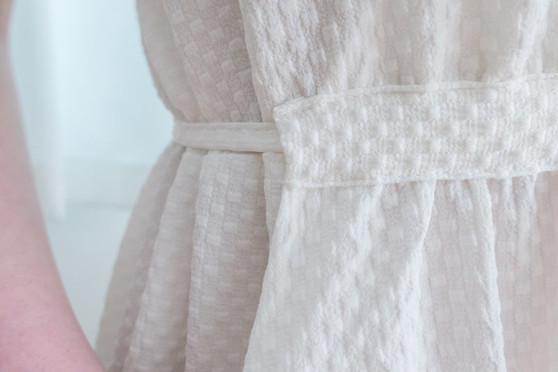 （intent x Korea 獨家款) Square Dot 點點小方格修腰隨性口袋連身長裙, Dress/ DS9229 （yellow sold out)