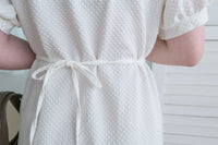 （intent x Korea 獨家款) Square Dot 點點小方格修腰隨性口袋連身長裙, Dress/ DS9229 （yellow sold out)