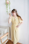 （intent x Korea 獨家款) Square Dot 點點小方格修腰隨性口袋連身長裙, Dress/ DS9229 （yellow sold out)