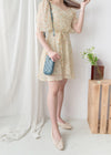 Orange Lily 清新飄逸淡黃橙花包裹領口, Dress/ DS9226
