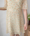 Orange Lily 清新飄逸淡黃橙花包裹領口, Dress/ DS9226