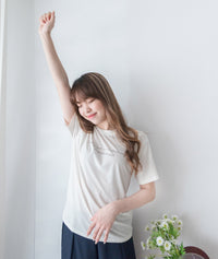 Simple Note 圓領簡約滑身涼感防皺短句, Tee/ TP8862
