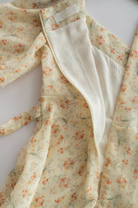 Orange Lily 清新飄逸淡黃橙花包裹領口, Dress/ DS9226