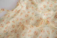 Orange Lily 清新飄逸淡黃橙花包裹領口, Dress/ DS9226