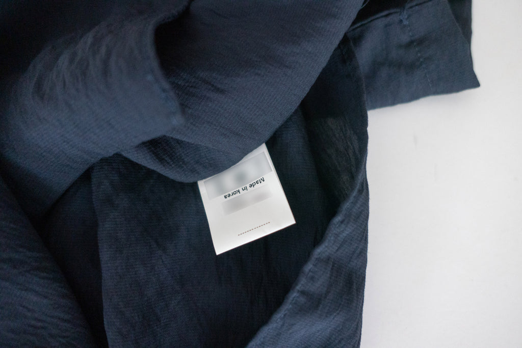 [ BEST ✈️ LIMITED RESTOCK!]  Navy 深藍雙排鈕扣紋理翻領口上衣, Blouse/ BU8926