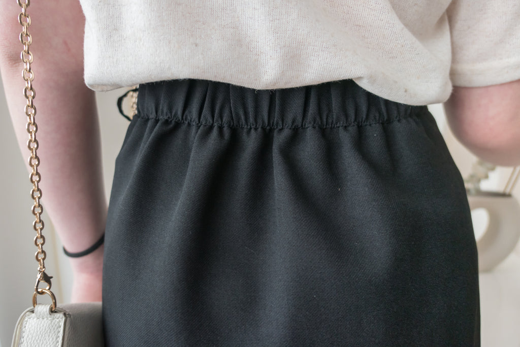 Ribbons Pleated 顯腰身內鈕扣質感雙蝴蝶結半身裙, Skirt/ SK8713