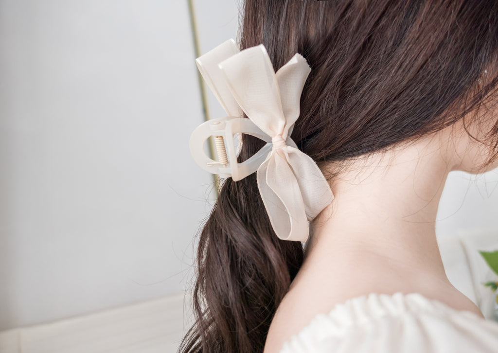 (Many Ways to wear) Jelly Ribbon, Clip/ HA8120 (ivory sold out)