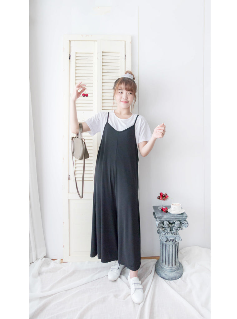 Kara Jumpsuit 防皺彈性裙形吊帶褲套裝, SET/ DS9306
