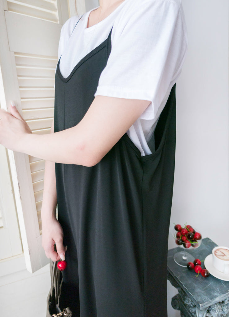Kara Jumpsuit 防皺彈性裙形吊帶褲套裝, SET/ DS9306