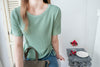 Asymmetric 舒適冰絲織紋側束帶衣尾, Top/ TP8888 (ivory sold out)