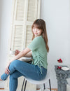 Asymmetric 舒適冰絲織紋側束帶衣尾, Top/ TP8888 (ivory sold out)