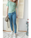 Asymmetric 舒適冰絲織紋側束帶衣尾, Top/ TP8888 (ivory sold out)