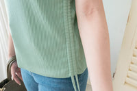 Asymmetric 舒適冰絲織紋側束帶衣尾, Top/ TP8888 (ivory sold out)
