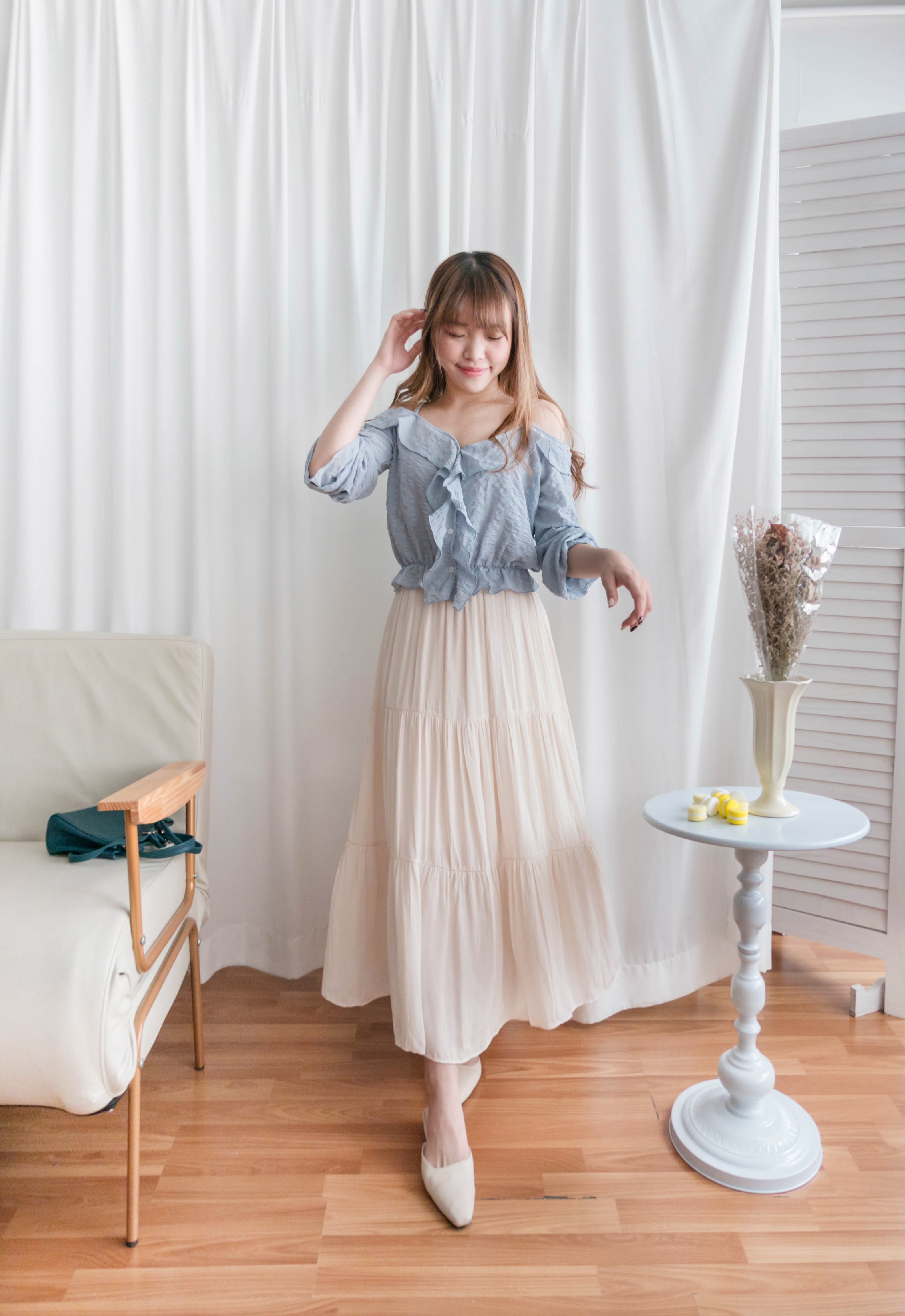 Fairy Touch 優雅高質垂感仙氣飄飄傘裙, Skirt/ SK8732