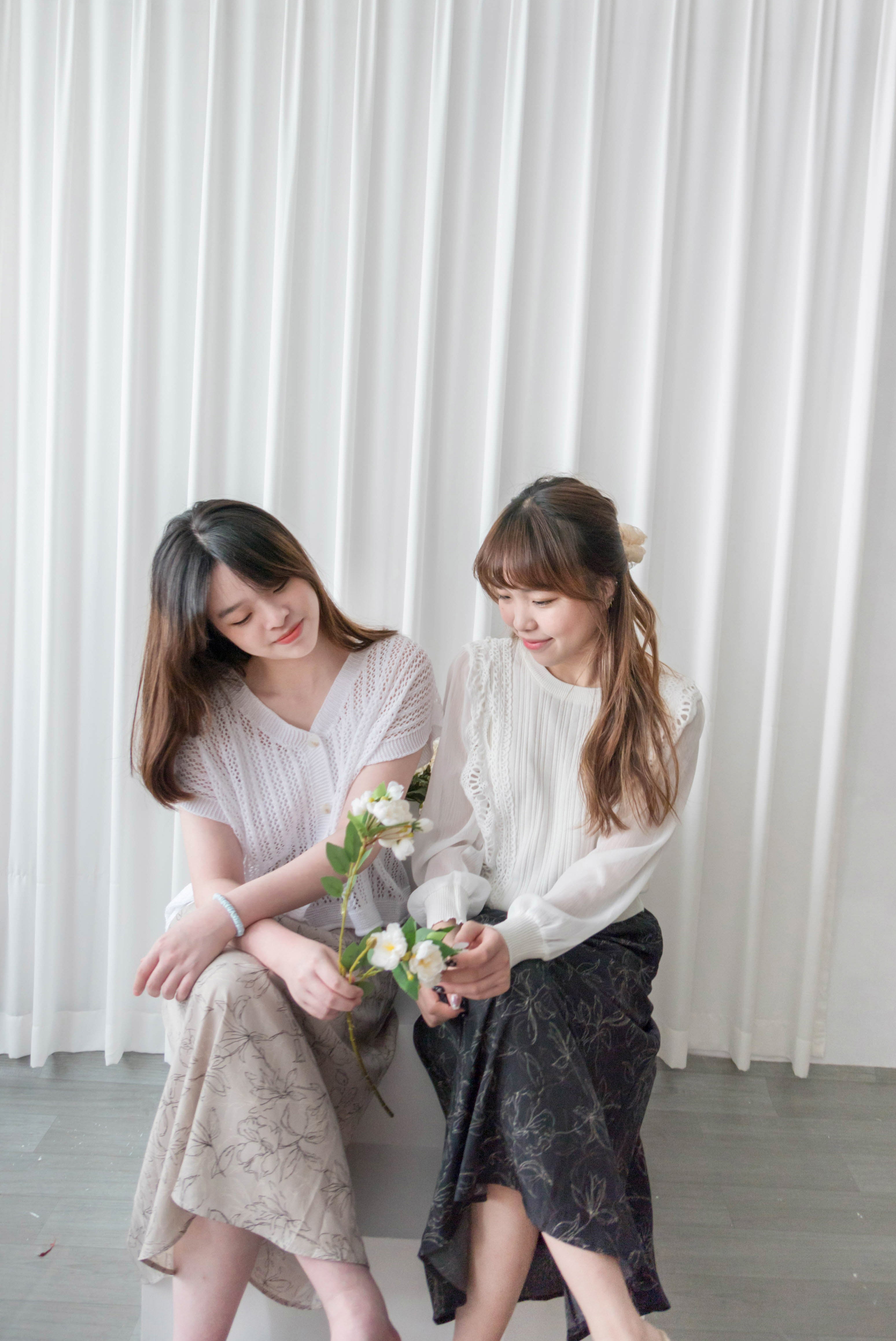 Blooming Tulip 優雅線條盛放鬱金香微傘裙, Dress/ SK8738