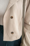 Beige 杏色雙排鈕扣反領口外套或上衣, Blouse/ JK8117