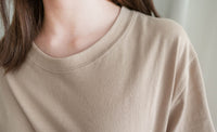 Beige 彈性棉質皺褶腰間大擺連身裙, Dress/ DS9321