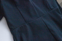 Trench 方領風衣雙排鈕雲石腰帶連身裙, Dress/ DS9333 （navy sold out)