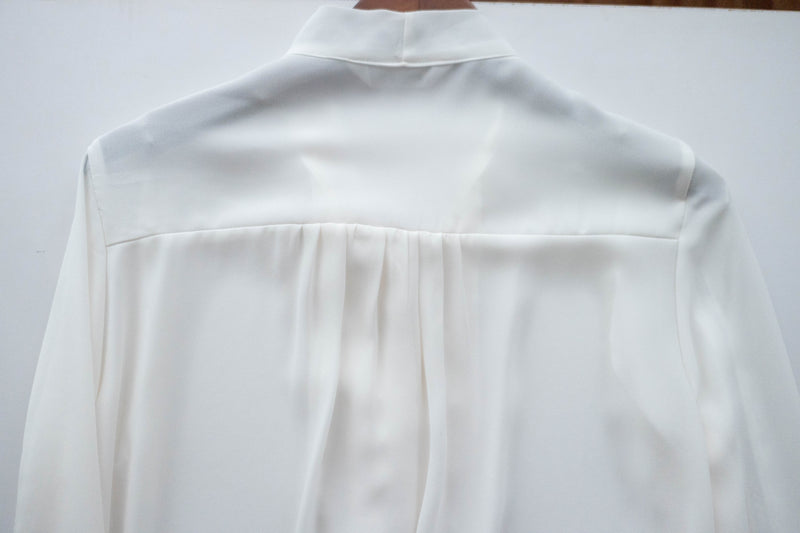 Floral Lace 雪紡絲帶領口通花線手袖, Blouse/ BU8977 (white sold out)