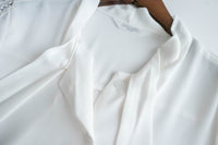 Floral Lace 雪紡絲帶領口通花線手袖, Blouse/ BU8977 (white sold out)