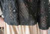 Black Rhombus 黑色菱格通花細緻衣邊上衣或外套, Top or Outer/ TP8918  (不設訂貨款)