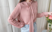 Floral Lace 雪紡絲帶領口通花線手袖, Blouse/ BU8977 (white sold out)