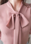 Floral Lace 雪紡絲帶領口通花線手袖, Blouse/ BU8977 (white sold out)