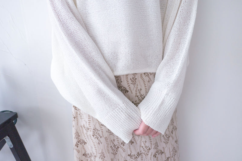 [百搭特別款⏰限時加開訂貨✨］Cape 船領披肩蝙蝠袖寬鬆薄線衫, Knit Top/TP8913