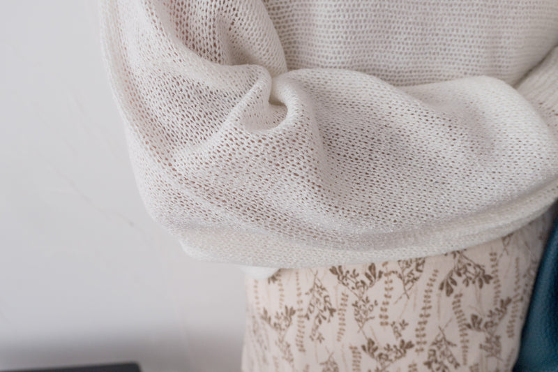 [百搭特別款⏰限時加開訂貨✨］Cape 船領披肩蝙蝠袖寬鬆薄線衫, Knit Top/TP8913